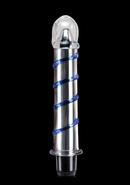 Icicles No. 20 Textured Glass Vibrator - Clear/blue