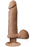 The Realsitic Cock Ultraskyn Vibrating Dildo 8in - Chocolate