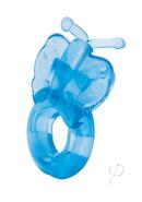 Bodywand Rechargeable Silicone Butterfly Ring - Blue